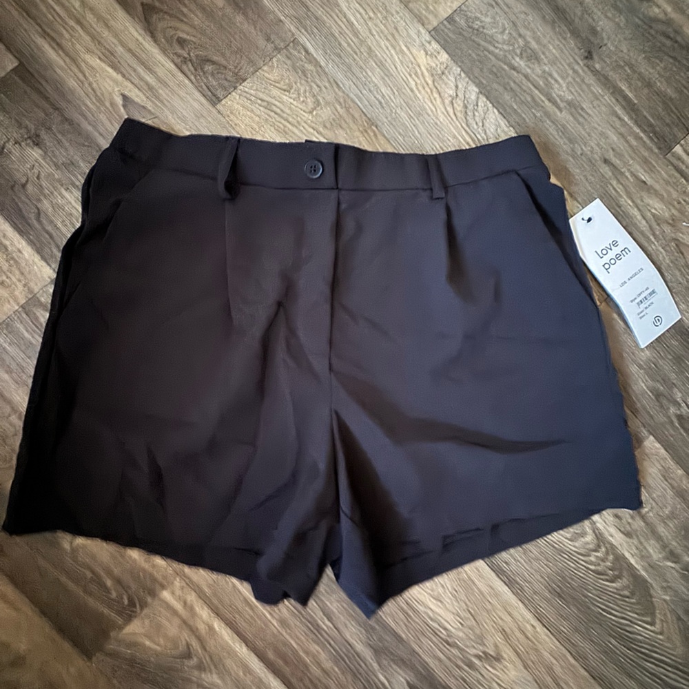 Love Poem High-Waist Tailored Shorts in Black